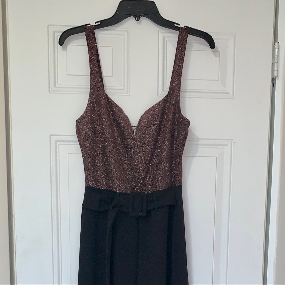 Charlotte Russe Black & Pink Jumpsuit